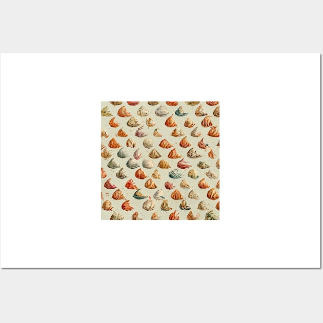 Vintage seashells II Wall Art by hamptonstyle